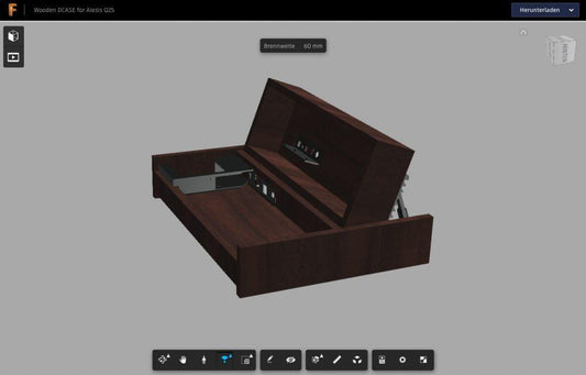 Free Download - 3D Model of wooden case for Behringer Model-D and Alesis Q25 - spillerphoto