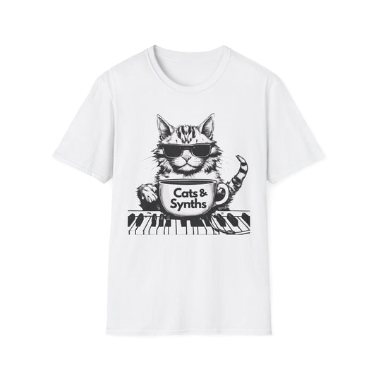 Cats &amp; Synths - Unisex Softstyle T-Shirt