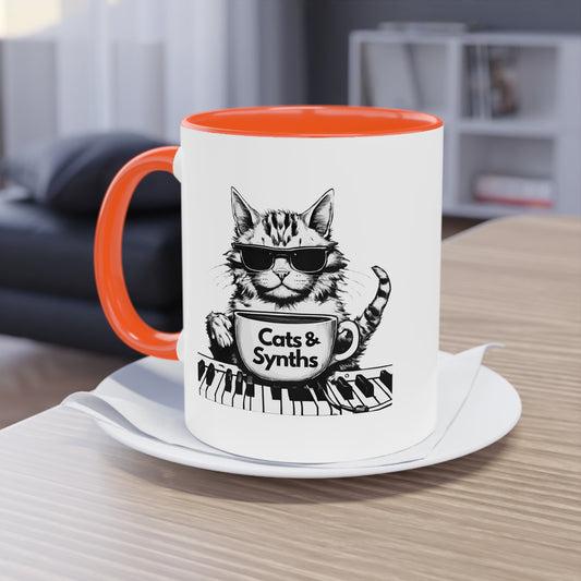 Cats&amp;Synths - Ceramic Mug 0.33 l