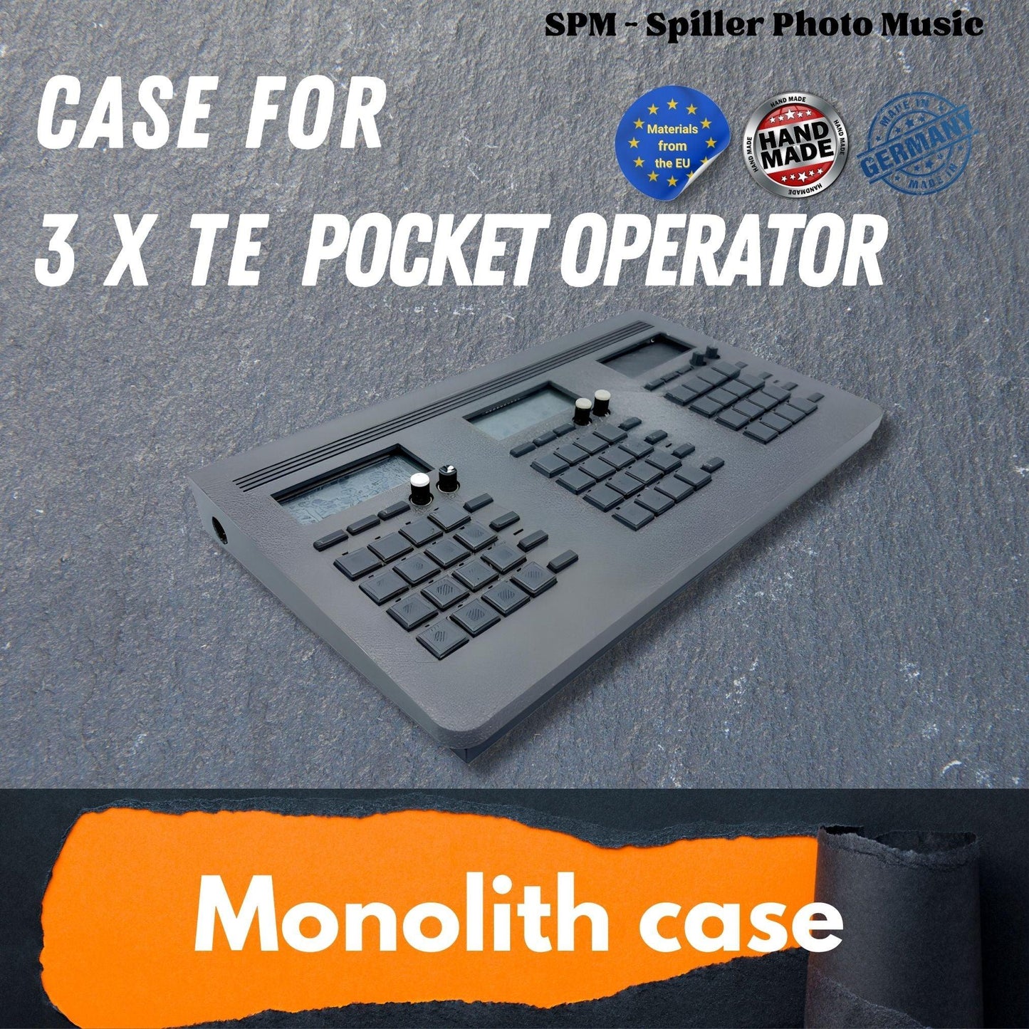 70s Monolith - Gehäuse für 3 Pocket Operators - SPM - Spillerphoto & Music