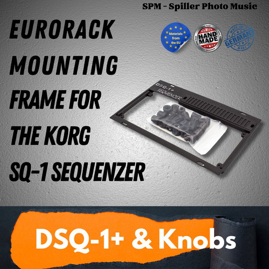 DSQ-1+ Eurorack mounting frame for Korg SQ-1 + 18 button upgrade