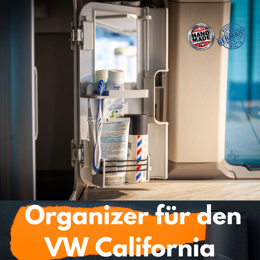 Hygieneartikel Organizer für VW California Ocean, Coast, Comfort Line T5, T5.1, T5.2 und T6 - für den Einbau in den Schrank