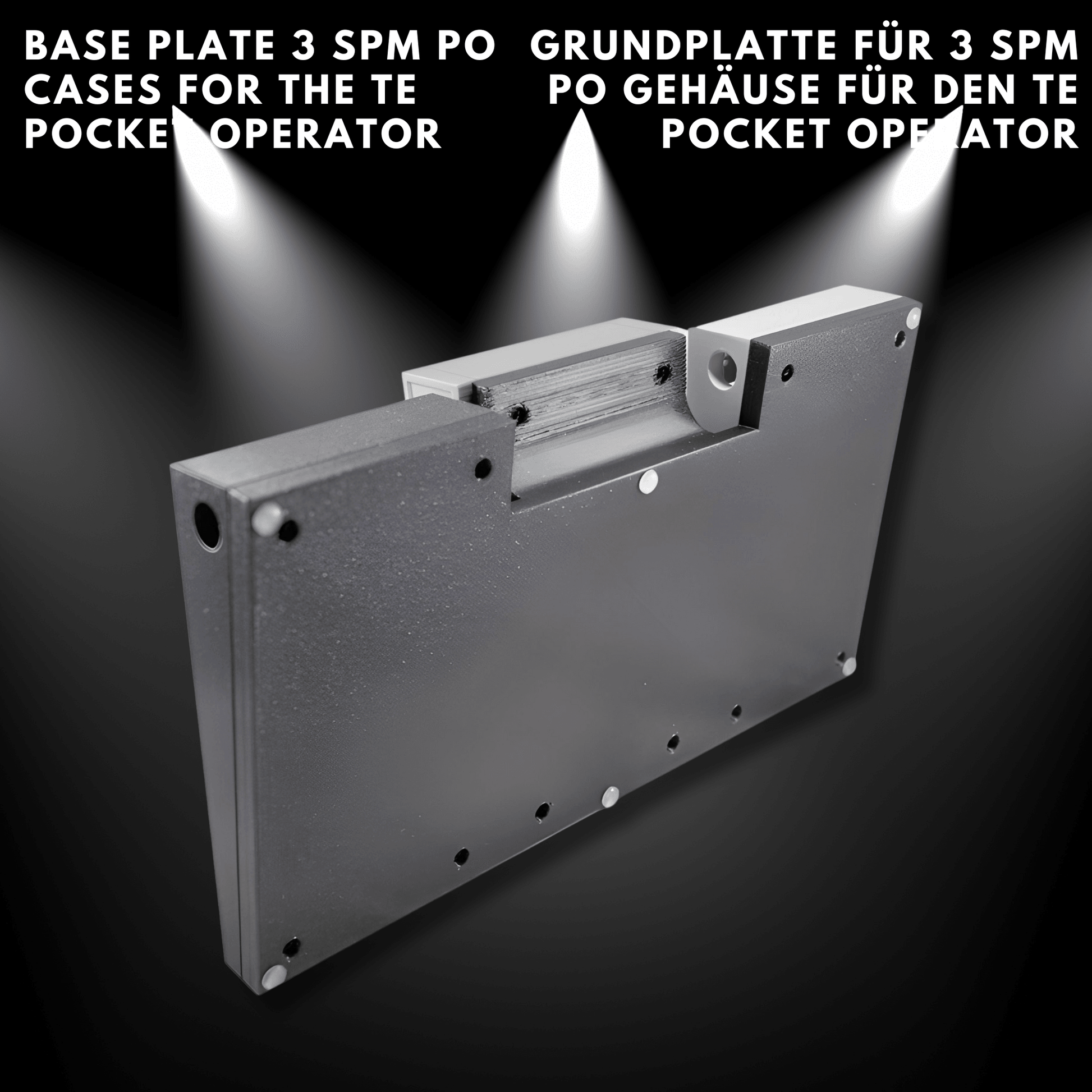 Base3 - Grundplatte für 3 Pocket Operator Gehäuse - SPM - Spillerphoto & Music