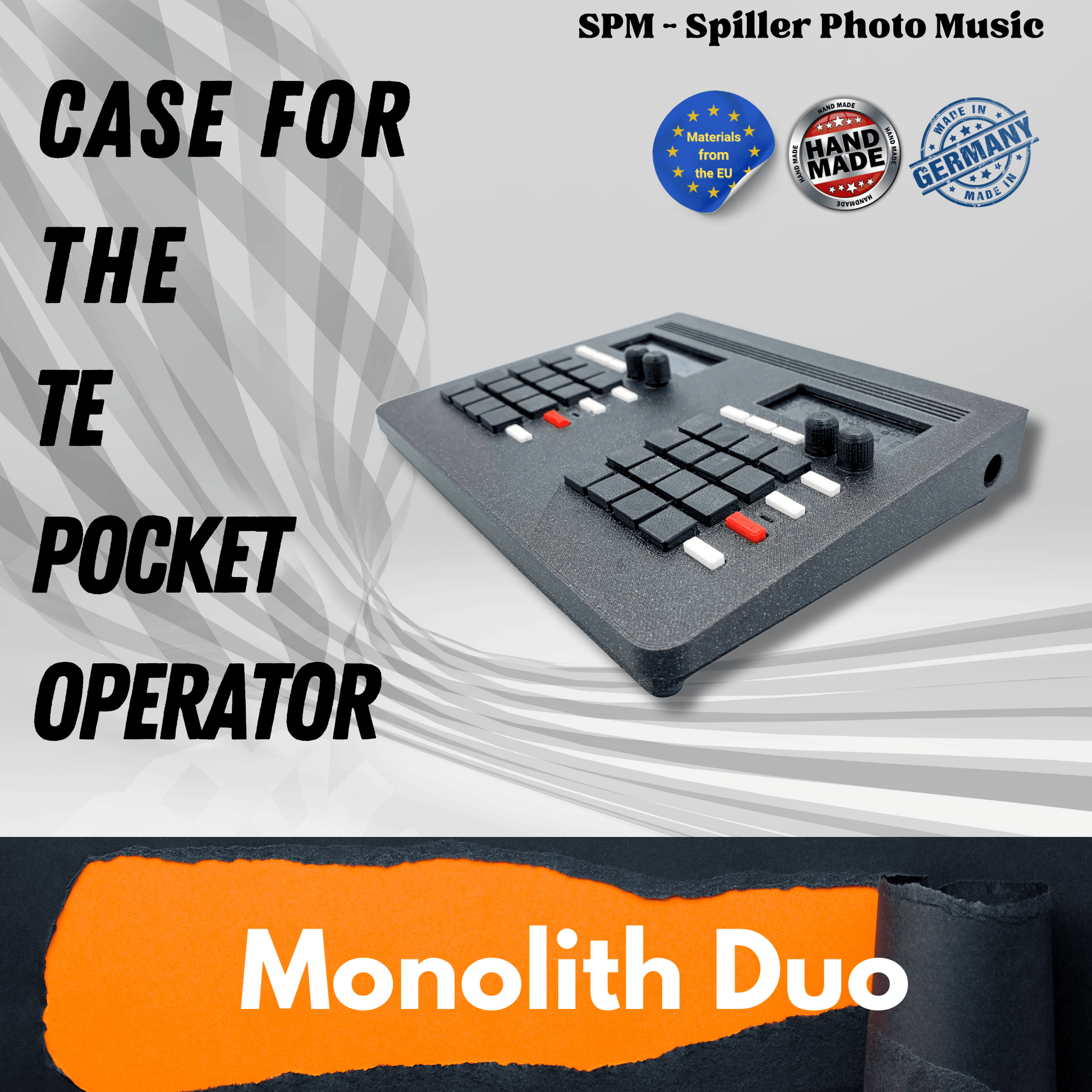 Monolith DUO - 3D gedrucktes Gehäuse für 2 TE Pocket Operators - SPM - Spillerphoto & Music