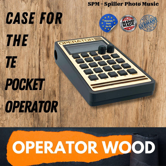 OPERATOR Gehäuse WOOD - 3D gedrucktes Gehäuse für Teenage Engineering Pocket Operator - SPM - Spillerphoto & Music