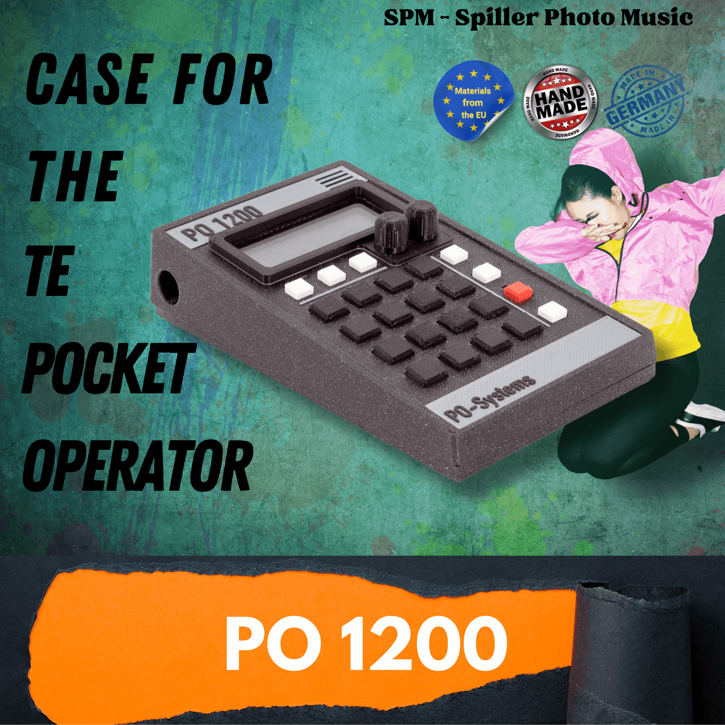 PO 1200 - 3D gedrucktes Gehäuse für den Teenage Engineering Pocket Operator - SPM3x.com - Spillerphoto & Music