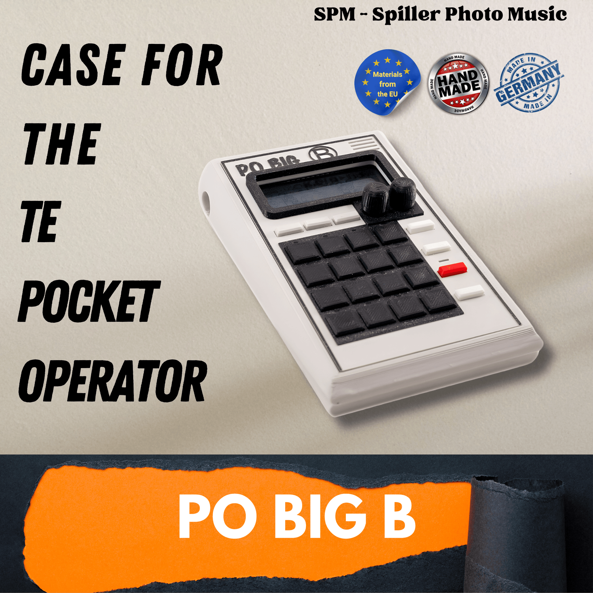 PO BIG B - 3D gedrucktes Gehäuse für den Teenage Engineering Pocket Operator - SPM - Spillerphoto & Music