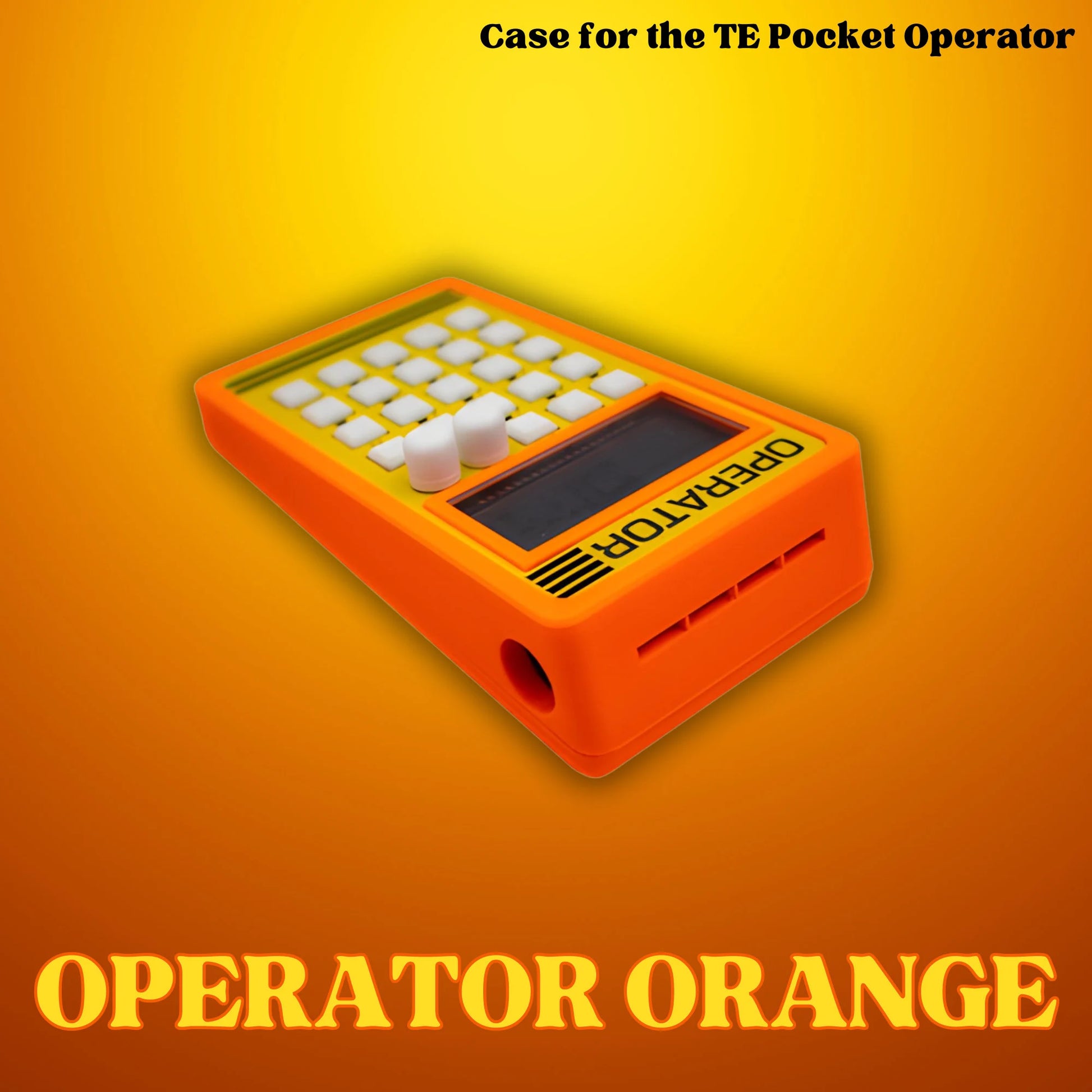 Pocket Operator Gehäuse - OPERATOR ORANGE - 3D gedrucktes Gehäuse für Teenage Engineering Pocket Operator - SPM - Spillerphoto & Music