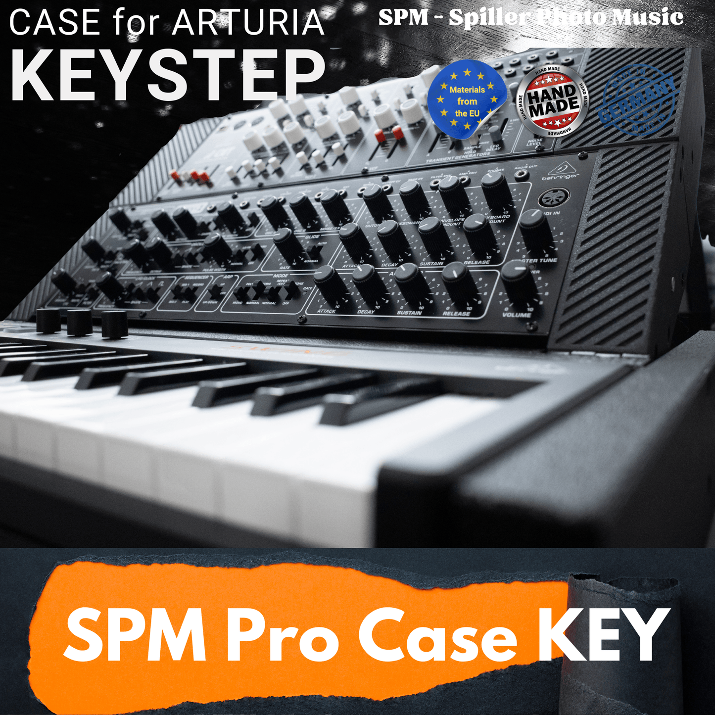 SPM Pro Case KEYSTEP für Behringer Desktop Synthesizer Pro-800, Cat, K2, Model D, Neutron, Pro-1 und WASP Deluxe - SPM - Spillerphoto & Music